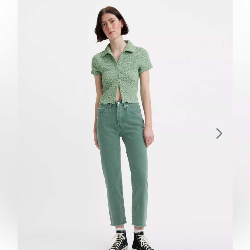 Levi’s 501 Original Cropped Jeans in Green